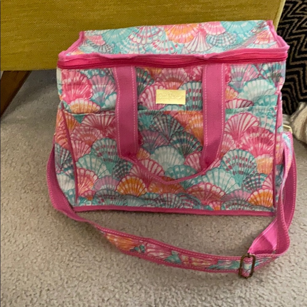 Lilly Pulitzer soft cooler in shell pattern